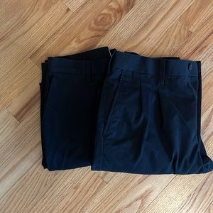 2 Pair Men’s black pants slacks 32 x32